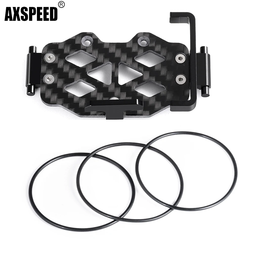 AXSPEED Black Carbon Fiber Battery Mounting Plate for 1/18 TRX4-M RC Crawler Car Battery Tray Bracket Upgrade Parts
AXSPEED Black Carbon Fiber Battery Mounting Plate for 1/18 TRX4-M RC Crawler Car Battery Tray Bracket Upgrade Parts