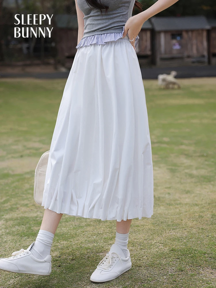 Pleated High Waist Midi Skirt Women Summer Loose Draped Tulip Skirt Slimming A-Line Casual Elastic Waist Skirt Petite Figures
Pleated High Waist Midi Skirt Women Summer Loose Draped Tulip Skirt Slimming A-Line Casual Elastic Waist Skirt Petite Figures