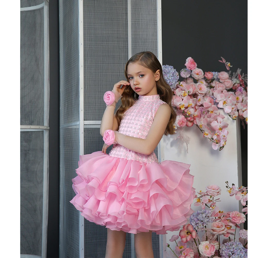 MVOZEIN Kids' Dresses Sleeveless Pink Flower Girl Dress with Layered Skirt Child Dress for Birthday Party
MVOZEIN Kids' Dresses Sleeveless Pink Flower Girl Dress with Layered Skirt Child Dress for Birthday Party