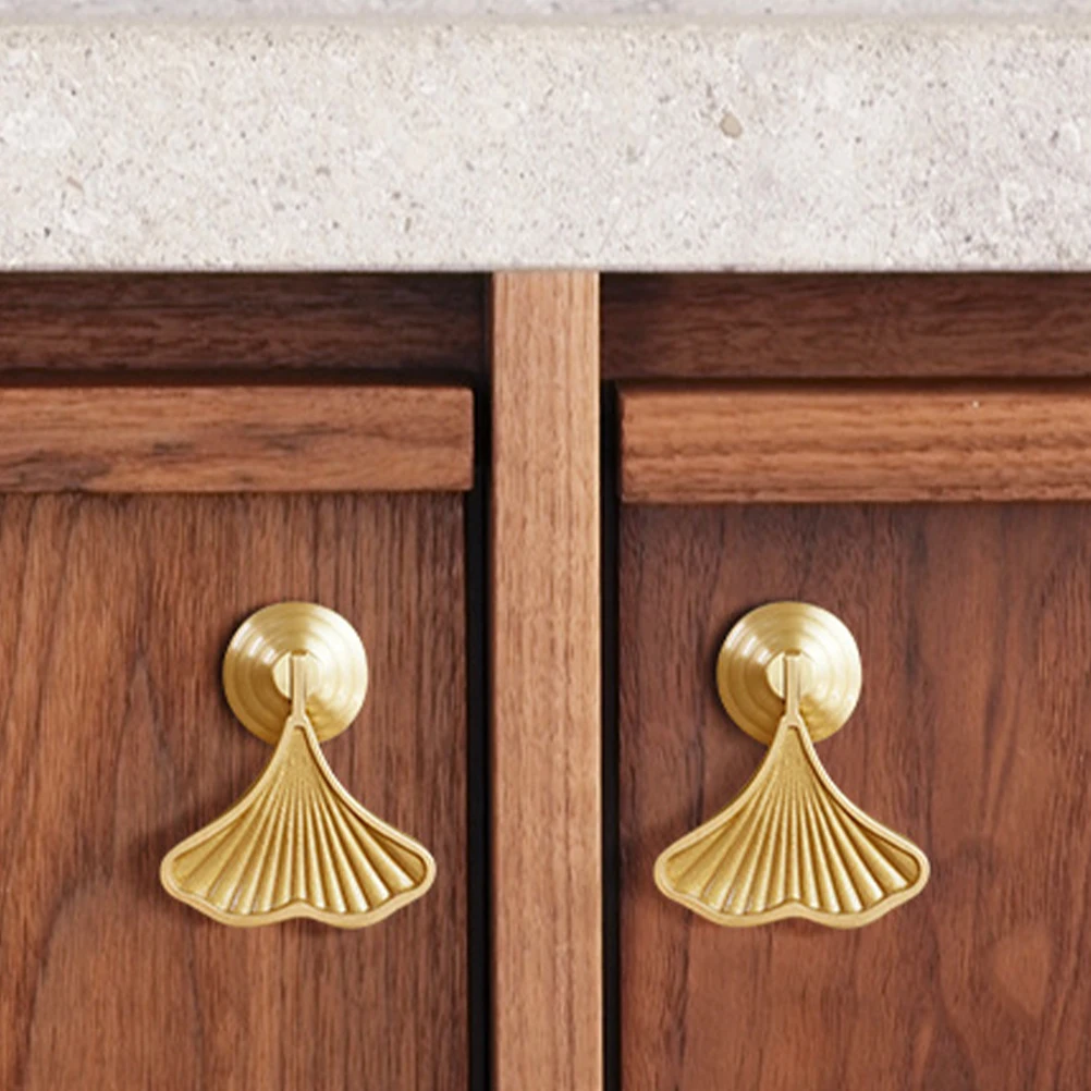 Ginkgo Leaf Brass Cabinet Handles Replacement Gold Drawer Pulls Decorative Furniture Door Knobs Wardrobe Dresser Hardware Single
Ginkgo Leaf Brass Cabinet Handles Replacement Gold Drawer Pulls Decorative Furniture Door Knobs Wardrobe Dresser Hardware Single