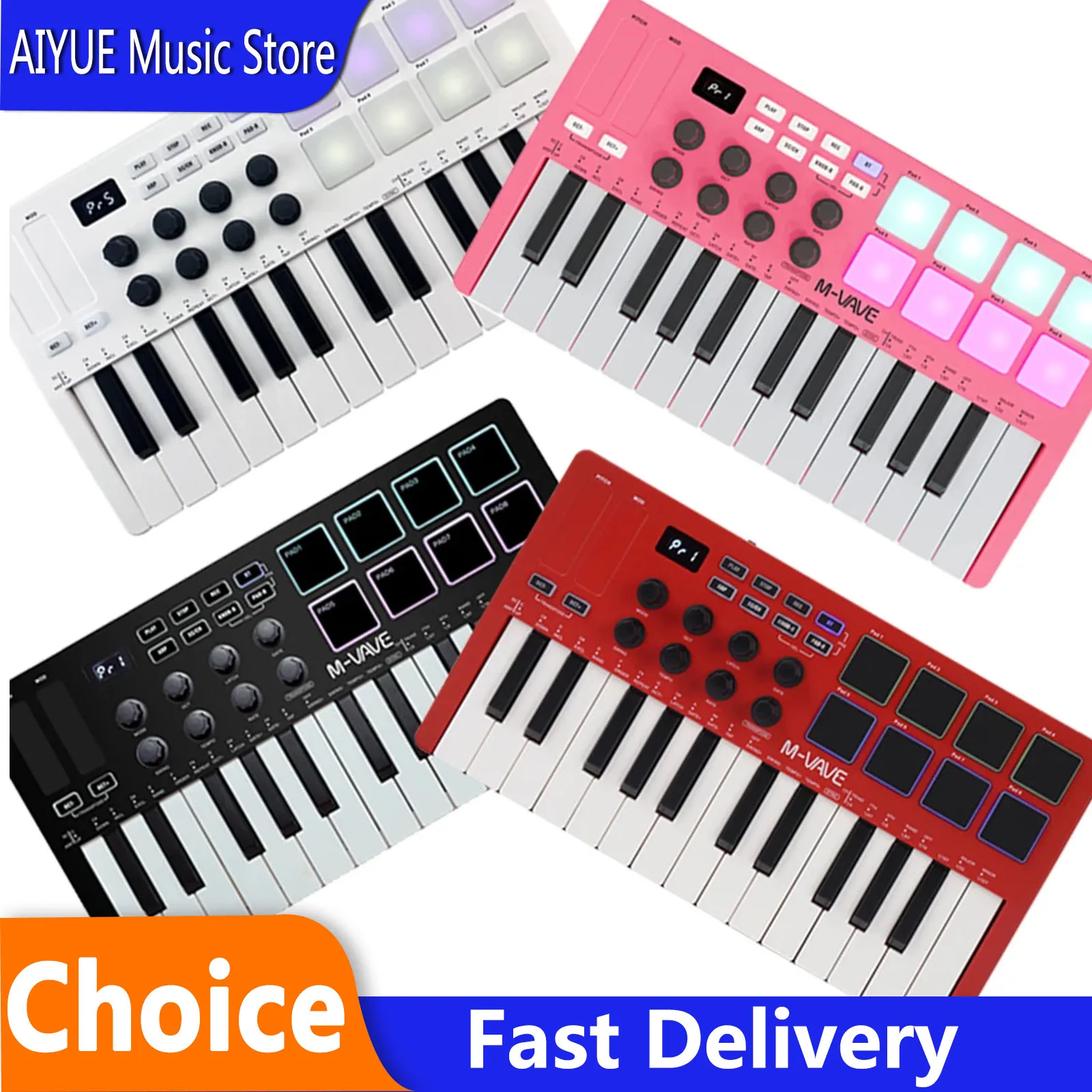 M-VAVE 25-Key MIDI Control Keyboard SMK-25 Mini USB Keyboard MIDI Portable Mini USB Keyboard MIDI Controller Rechargeable Part
M-VAVE 25-Key MIDI Control Keyboard SMK-25 Mini USB Keyboard MIDI Portable Mini USB Keyboard MIDI Controller Rechargeable Part