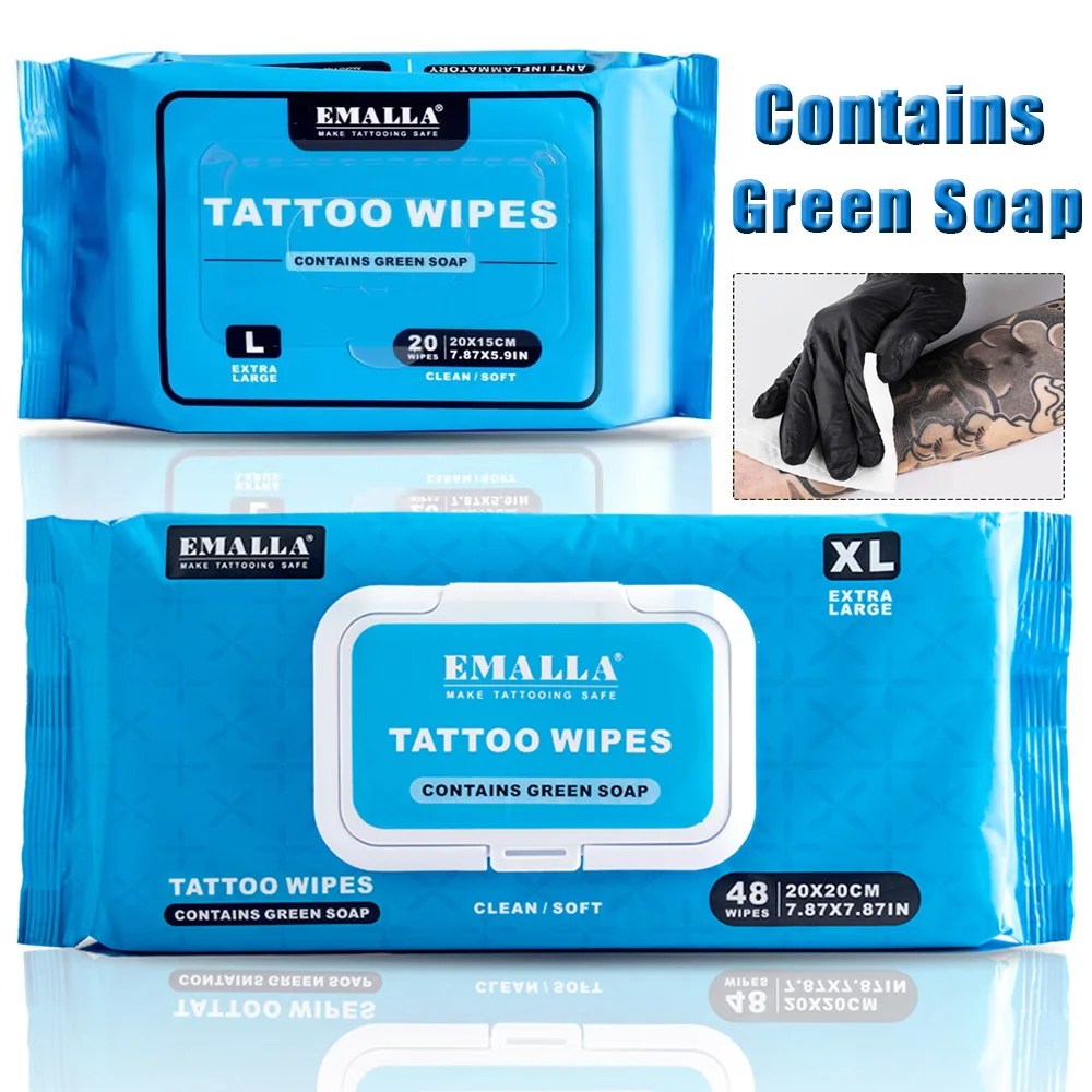 48/20PCS EMALLA Tattoo Wipe Contains Green Cleaning Soap For Body Art Permanent Makeup Tattoo Cleaning Tools Tattoo Accessories
48/20PCS EMALLA Tattoo Wipe Contains Green Cleaning Soap For Body Art Permanent Makeup Tattoo Cleaning Tools Tattoo Accessories
