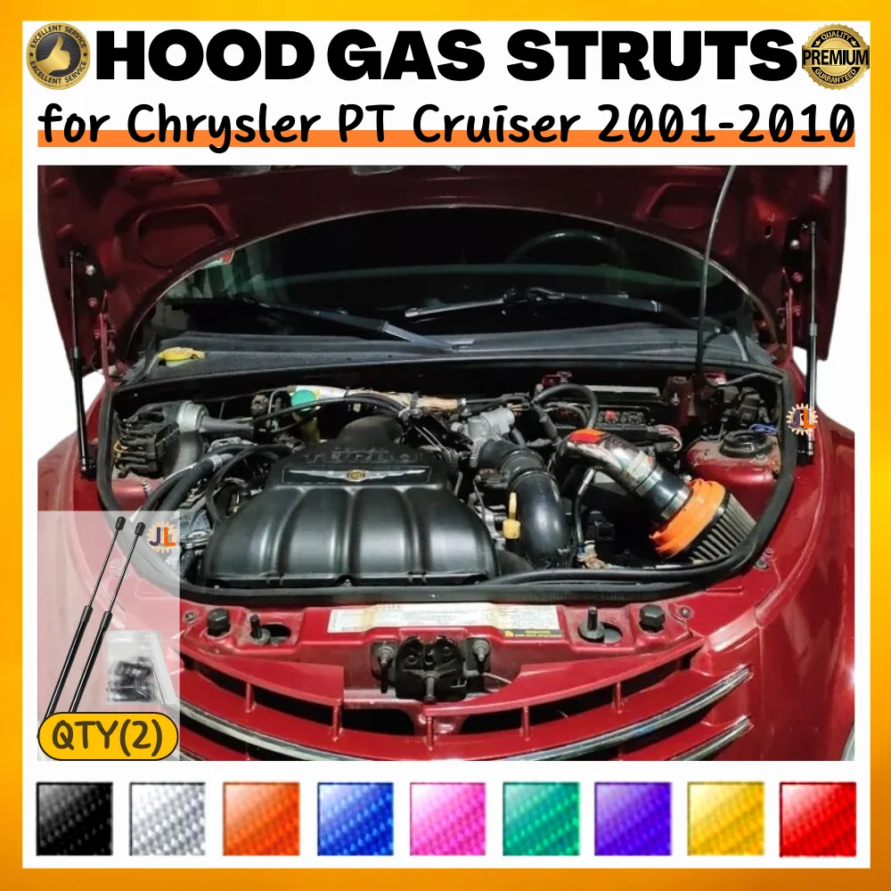 Qty(2) Hood Struts for Chrysler PT Cruiser 2001-2010 Front Bonnet Modify Gas Springs Shock Absorber Lift Supports Dampers
Qty(2) Hood Struts for Chrysler PT Cruiser 2001-2010 Front Bonnet Modify Gas Springs Shock Absorber Lift Supports Dampers