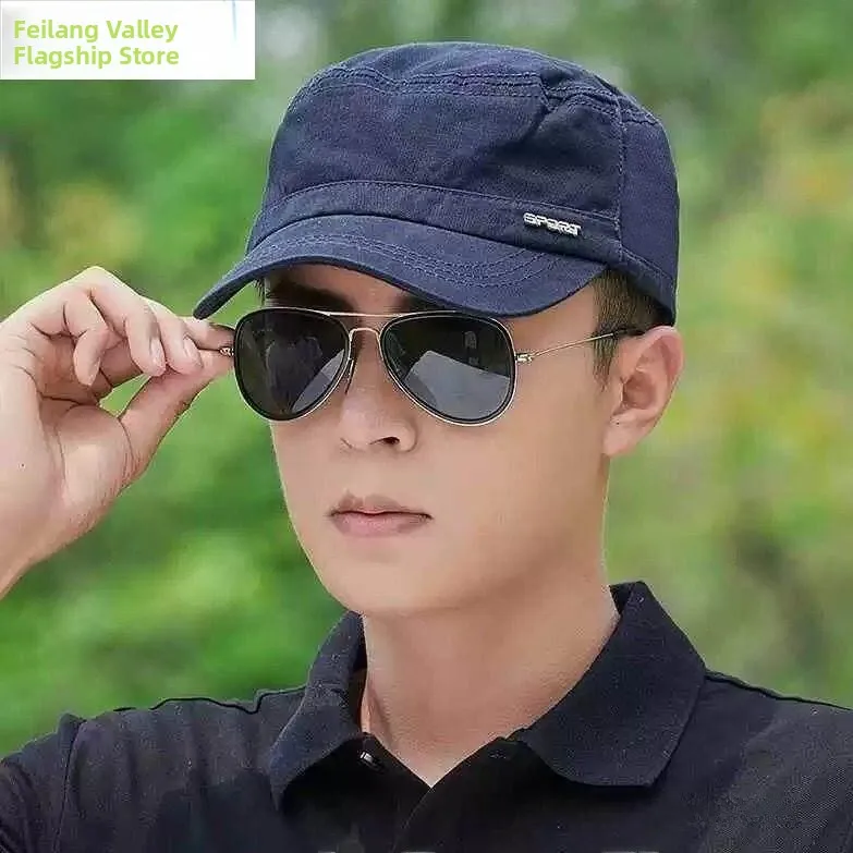 Men's Outdoor Sun Protection Hat Spring Summer Short Brim Flat Top Casual Versatile Cloth Cap Fly Blue Valley Brand
Men's Outdoor Sun Protection Hat Spring Summer Short Brim Flat Top Casual Versatile Cloth Cap Fly Blue Valley Brand