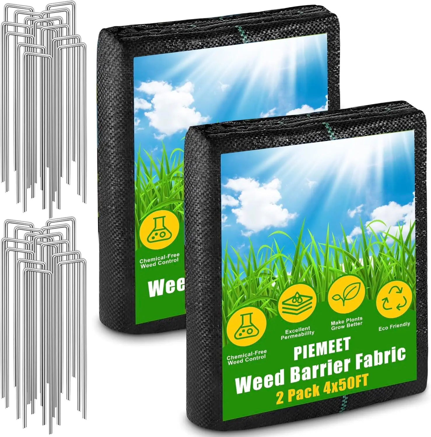 4FT x 100FT Landscape Weed Barrier , Premium Garden Cloth with 30 U-Shaped Securing Pegs, Heavy Duty Weed Control C
4FT x 100FT Landscape Weed Barrier , Premium Garden Cloth with 30 U-Shaped Securing Pegs, Heavy Duty Weed Control C