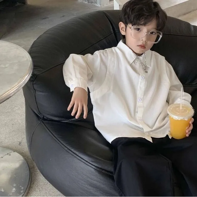 Children's Long Sleeve Shirt Spring and Autumn Fashion New Boys' Casual White Shirt
Children's Long Sleeve Shirt Spring and Autumn Fashion New Boys' Casual White Shirt