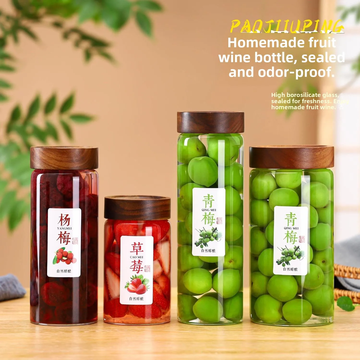 High Borosilicate Glass Fermentation Jar Sealed Storage Container for Soaking Liquor Plum Wine Fruit Wine Bottle with Lid
High Borosilicate Glass Fermentation Jar Sealed Storage Container for Soaking Liquor Plum Wine Fruit Wine Bottle with Lid