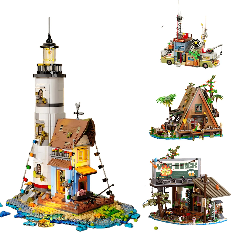 City Building Cabins on the Sea Model Building Blocks Toys MOC Retro Electric Lighthouse Assembly with LED Bricks Birthday Gifts
City Building Cabins on the Sea Model Building Blocks Toys MOC Retro Electric Lighthouse Assembly with LED Bricks Birthday Gifts