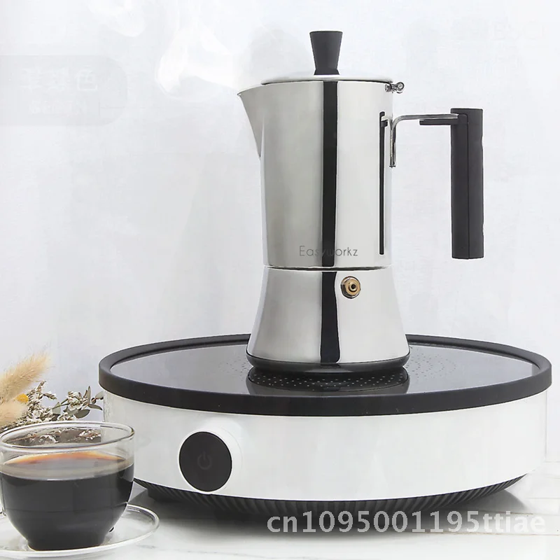 Italian Moka Pot Stainless Steel Espresso Coffee Maker for Induction Cooker Modern Minimalist Household Coffee Machine
Italian Moka Pot Stainless Steel Espresso Coffee Maker for Induction Cooker Modern Minimalist Household Coffee Machine