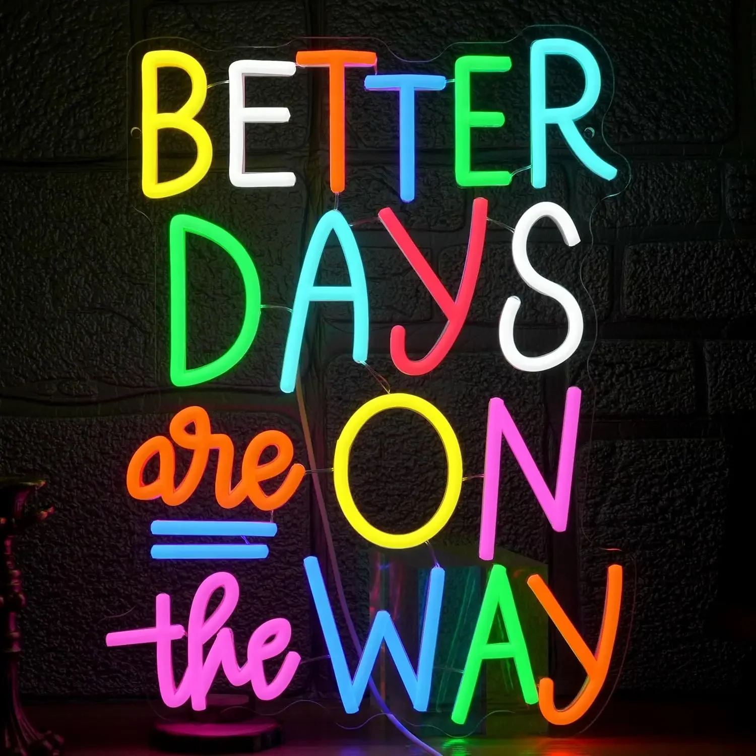 Better Days Are On The Way Neon Sign USB Powered LED Neon Light for Classroom Bedroom Cafe Bedroom Aesthetic Decortion Gift
Better Days Are On The Way Neon Sign USB Powered LED Neon Light for Classroom Bedroom Cafe Bedroom Aesthetic Decortion Gift