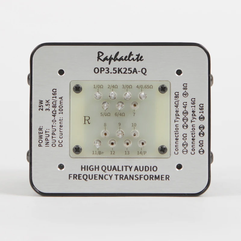 Raphael OP3.5K25A-Q output transformer 6550/KT88 single ended biliary machine output transformer
Raphael OP3.5K25A-Q output transformer 6550/KT88 single ended biliary machine output transformer