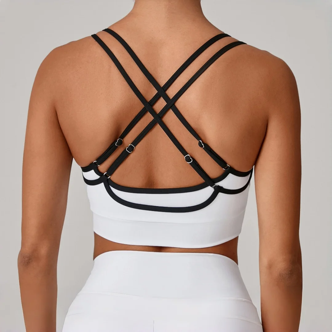 Новый бесшовный контрастный цветной бюстгальтер для йоги, спортивный фитнес-бюстгальтер телесного цвета с открытой спиной, женский спортивный топ для бега, тренировочная одежда, спортивный бюстгальтер для спортзала
Новый бесшовный контрастный цветной бюстгальтер для йоги, спортивный фитнес-бюстгальтер телесного цвета с открытой спиной, женский спортивный топ для бега, тренировочная одежда, спортивный бюстгальтер для спортзала