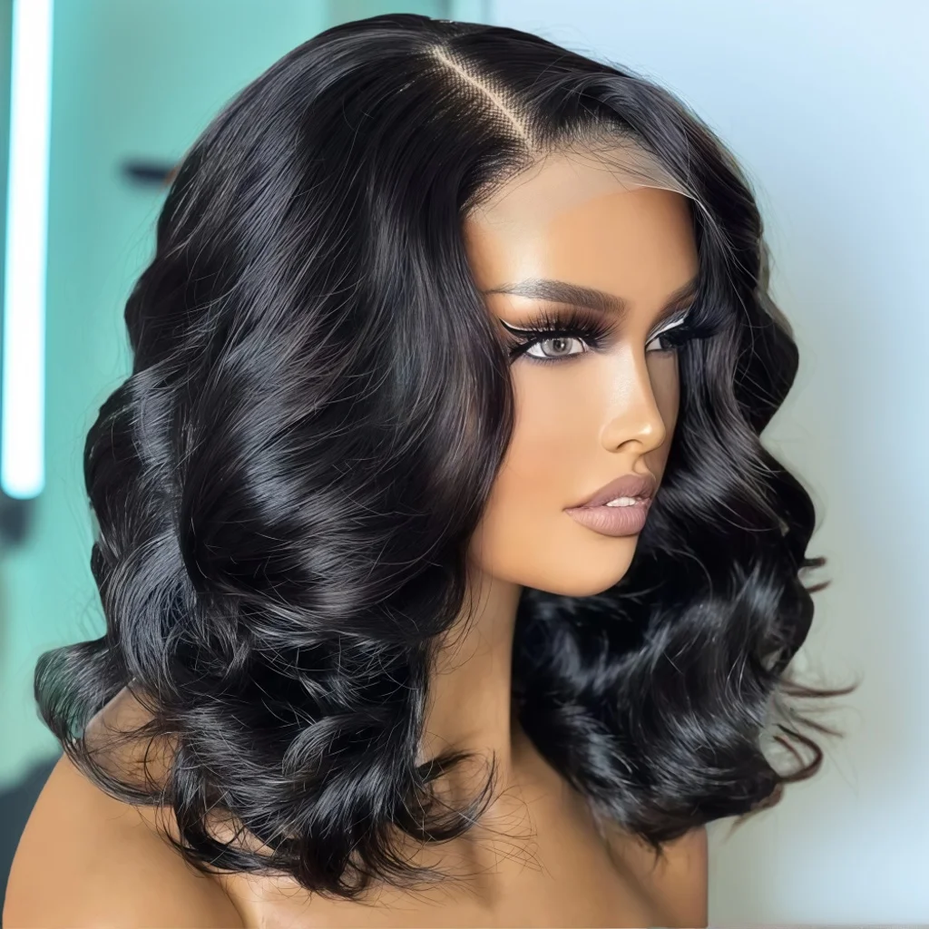 Short Bob Wig Human Hair 13x4 Lace Front Wig Loose Body Wave Brazilian Remy 180 Density Water Wave Transparent Lace Black Wigs
Short Bob Wig Human Hair 13x4 Lace Front Wig Loose Body Wave Brazilian Remy 180 Density Water Wave Transparent Lace Black Wigs