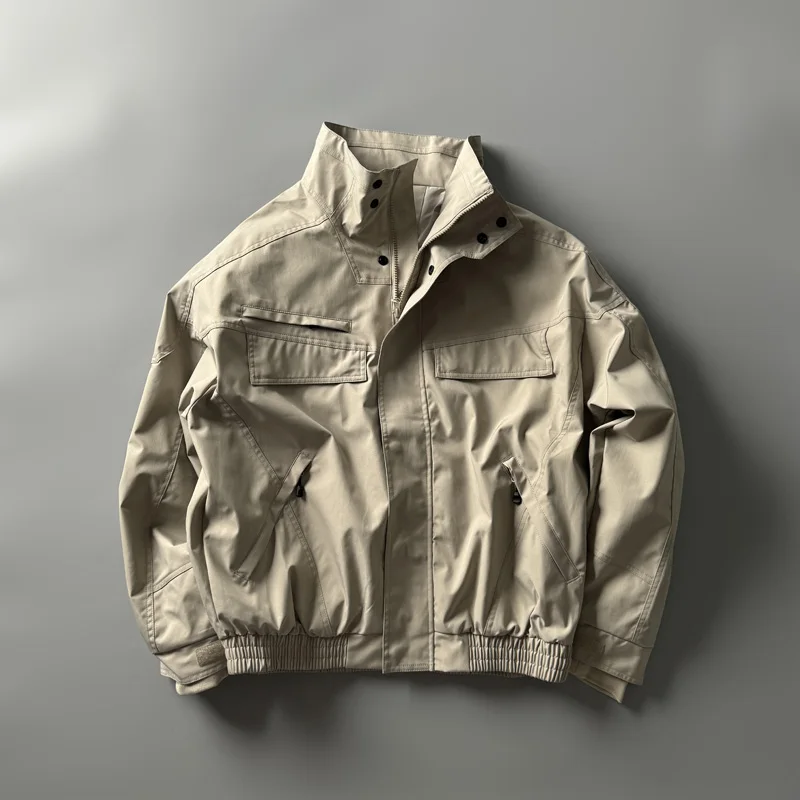 P5333 Hard Collar Jaet Outdoor Mountain Series Spring Autumn Casual Loose ort Flight Coat Long Sve Stand Collar Jaet
P5333 Hard Collar Jaet Outdoor Mountain Series Spring Autumn Casual Loose ort Flight Coat Long Sve Stand Collar Jaet