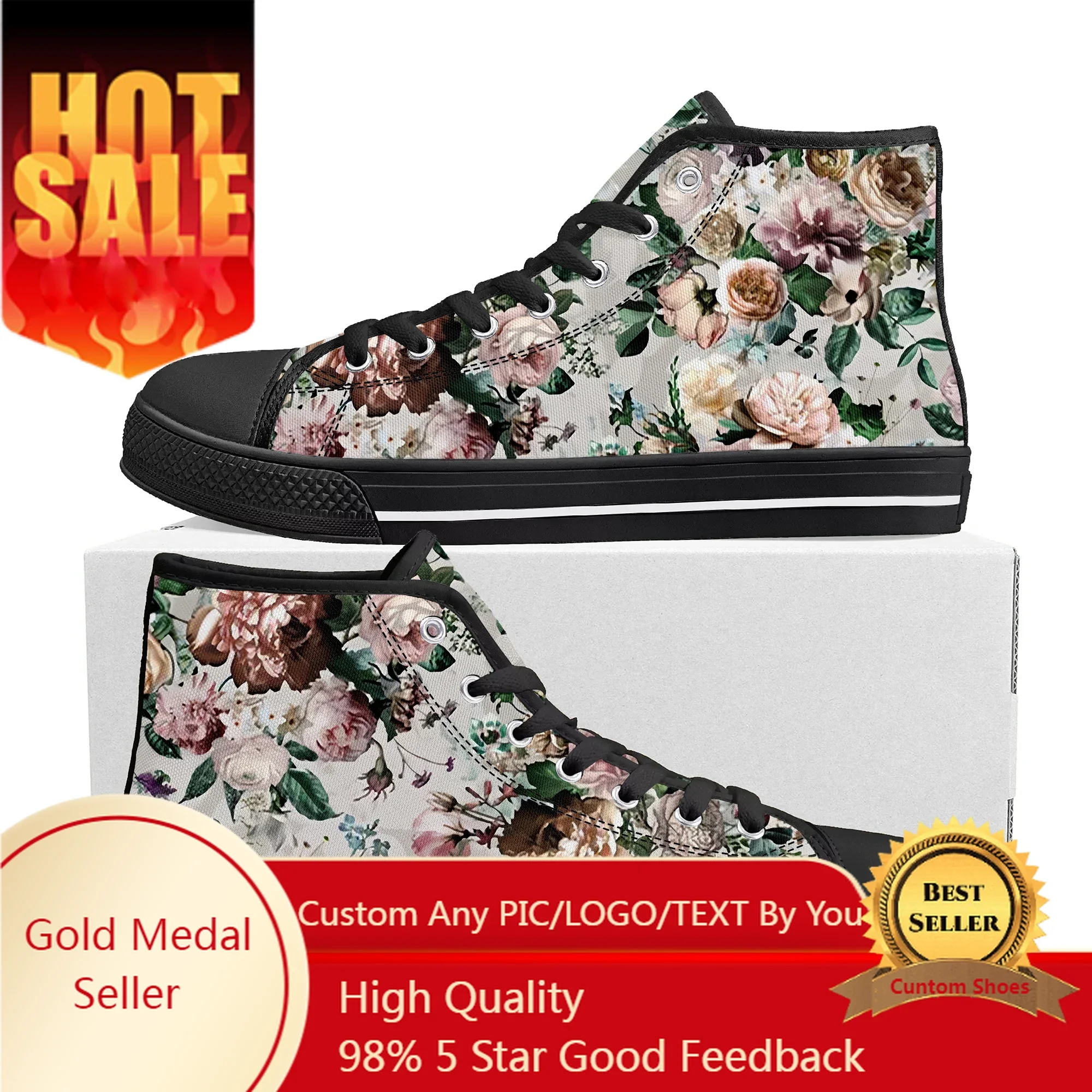 Pretty Dark Tropical Flower Print High Top High Quality Sneakers Mens Womens Teenager Canvas Sneaker Custom Casual Couple Shoes
Pretty Dark Tropical Flower Print High Top High Quality Sneakers Mens Womens Teenager Canvas Sneaker Custom Casual Couple Shoes