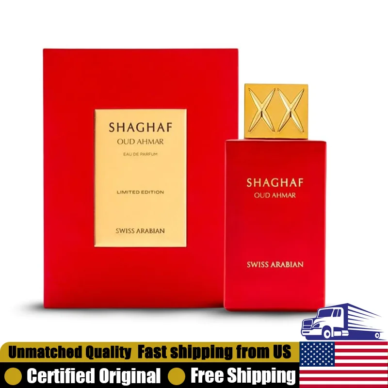 Swiss Arabian Shaghaf Oud Ahmar Eau de Parfum 2.5 Ounce Premium Arabian Perfumes Lasting Floral Fruity Oud Unisex Cologne 75 ML
Swiss Arabian Shaghaf Oud Ahmar Eau de Parfum 2.5 Ounce Premium Arabian Perfumes Lasting Floral Fruity Oud Unisex Cologne 75 ML