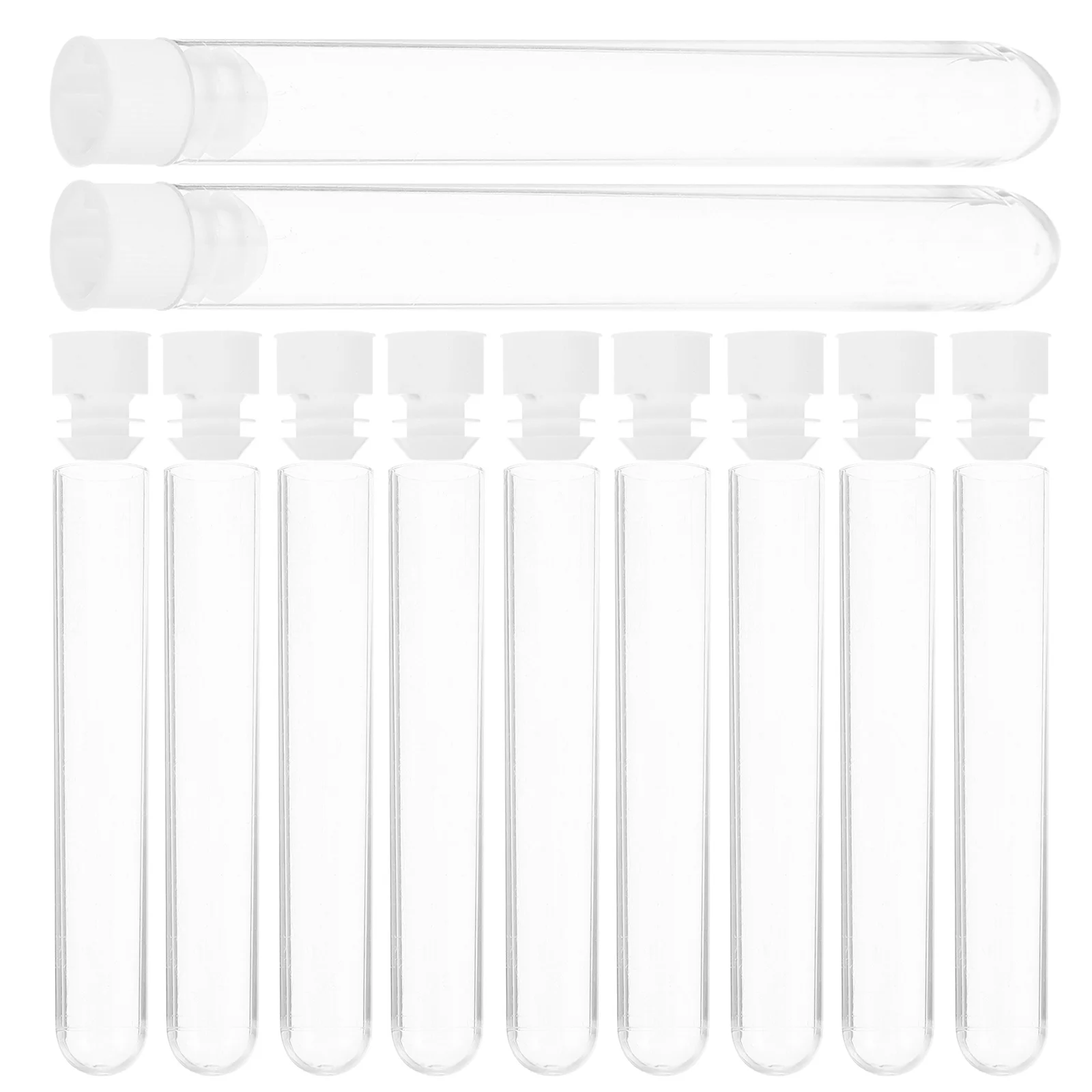 50pcs 16X100Mm Clear Plastic Test Tube Durable Leakproof Container For Travel Skincare Samples Lab Experiments Liquid 
50pcs 16X100Mm Clear Plastic Test Tube Durable Leakproof Container For Travel Skincare Samples Lab Experiments Liquid