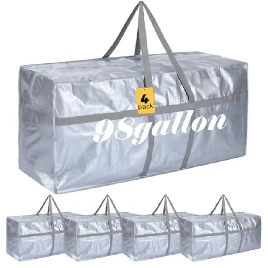 4 Pack Extra Large Moving Bags XXL Heavy Duty Storage Bag with Strong Zipper Handle Jumbo Big Tote Box Foldable for College Dor
4 Pack Extra Large Moving Bags XXL Heavy Duty Storage Bag with Strong Zipper Handle Jumbo Big Tote Box Foldable for College Dor