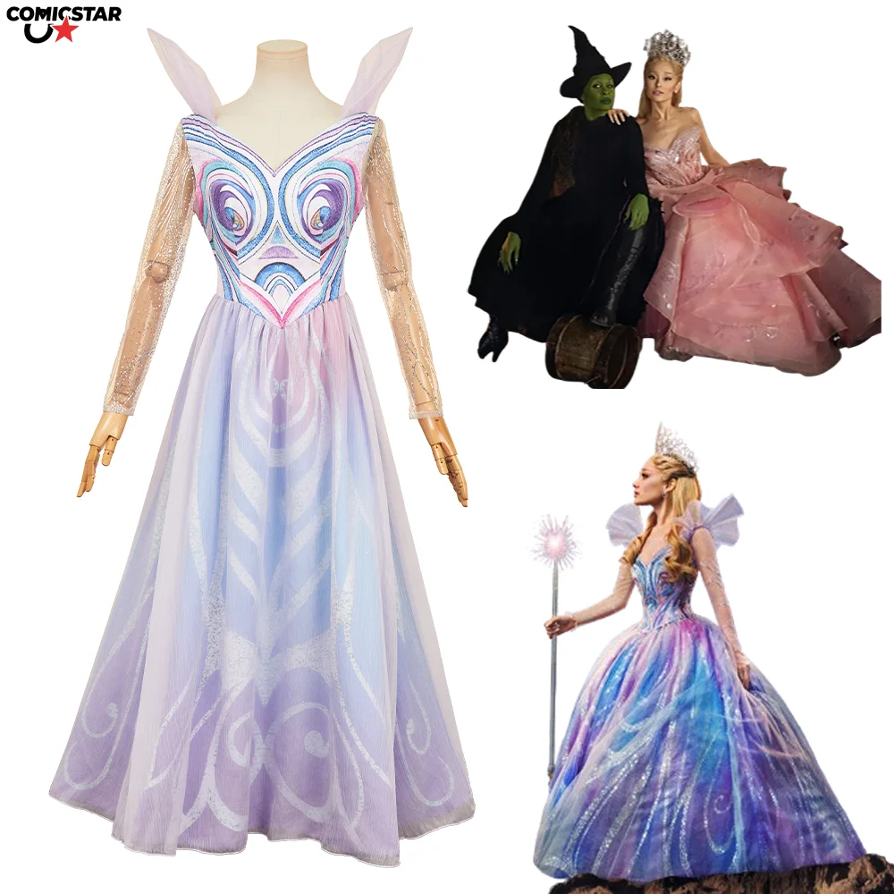 Wicked Movie Glinda Cosplay Costume Dress Fantasy Pink Pastel Gown Adult Women's Flowing Skirt Disguise Suits Halloween Party
Wicked Movie Glinda Cosplay Costume Dress Fantasy Pink Pastel Gown Adult Women's Flowing Skirt Disguise Suits Halloween Party