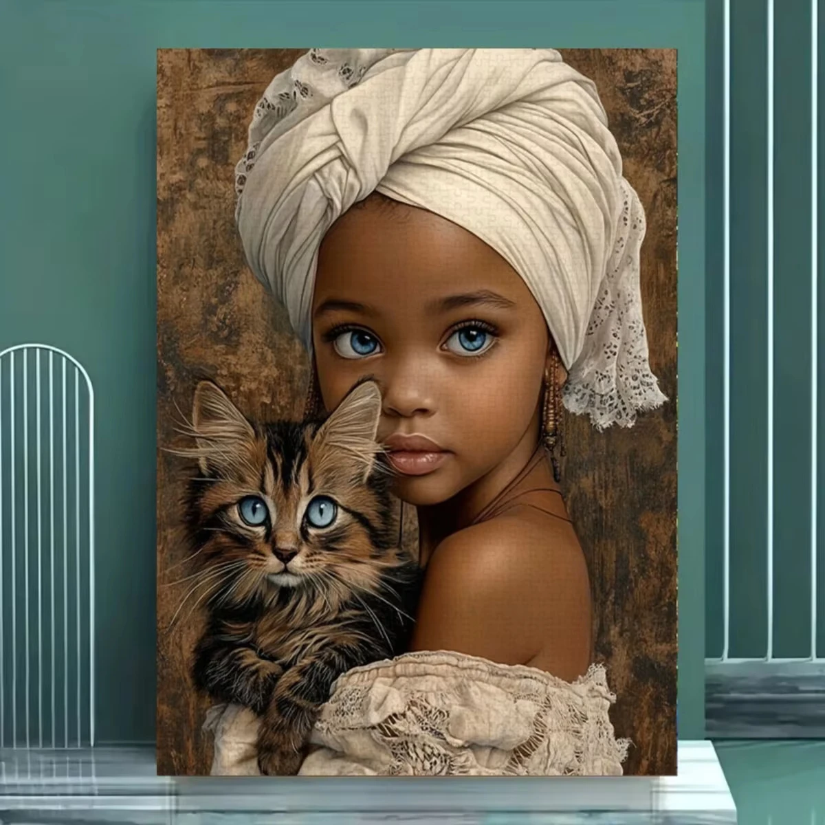 Girl & Matching Blue-Eyed Cat Art Jigsaw Puzzle Adult Heartwarming Theme Intellectual Game Home Leisure Decorative Puzzle Toy
Girl & Matching Blue-Eyed Cat Art Jigsaw Puzzle Adult Heartwarming Theme Intellectual Game Home Leisure Decorative Puzzle Toy