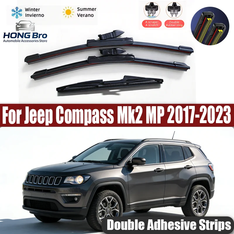 LHD Front Rear Wiper Blades For Jeep Compass Mk2 MP 2017-2023 2018 2019 2020 2021 2022 2Pc Windshield 24"18"10" Accessories PHEV
LHD Front Rear Wiper Blades For Jeep Compass Mk2 MP 2017-2023 2018 2019 2020 2021 2022 2Pc Windshield 24"18"10" Accessories PHEV