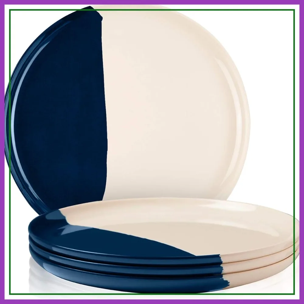Durable Melamine Dinner Plates Set of 4, 11 In - Shatter-Proof, Chip-Resistant, Dishwasher Safe, BPA Free, Lightweight for Parties
Durable Melamine Dinner Plates Set of 4, 11 In - Shatter-Proof, Chip-Resistant, Dishwasher Safe, BPA Free, Lightweight for Parties