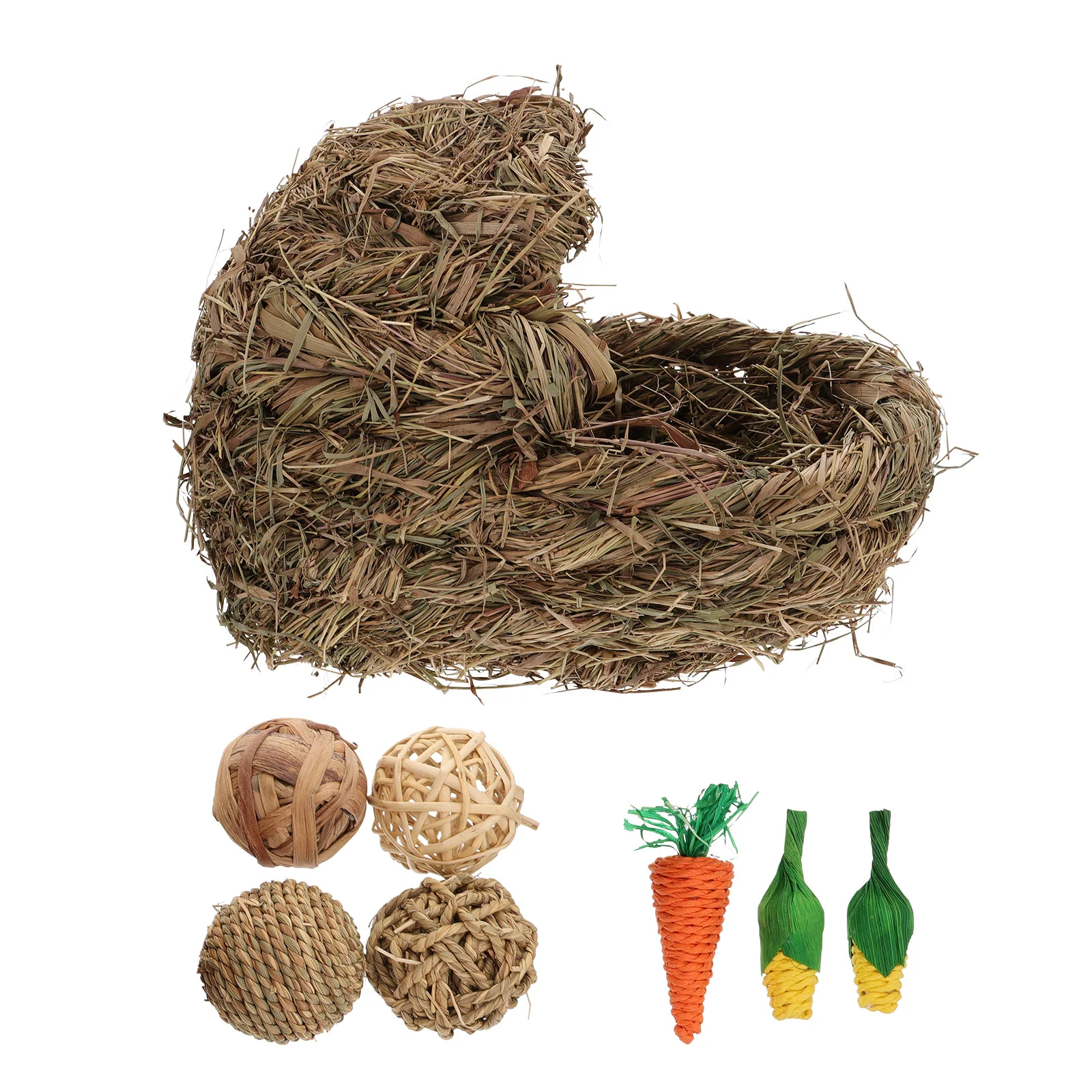 1Set Delicate Woven Bunny Grass Nest Pet Hamster Grass House Rabbit Grass Mat Rabbit Grass Hut Hamster Hut
1Set Delicate Woven Bunny Grass Nest Pet Hamster Grass House Rabbit Grass Mat Rabbit Grass Hut Hamster Hut