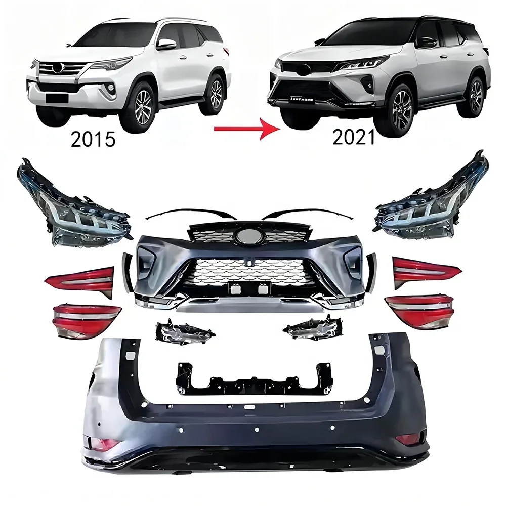 Front And Rear Bumper Head Lamp Tail Light Face Kit For TOYOTA Fortuner 2015-2020 Upgrade 2021 Body Kit Conversions
Front And Rear Bumper Head Lamp Tail Light Face Kit For TOYOTA Fortuner 2015-2020 Upgrade 2021 Body Kit Conversions