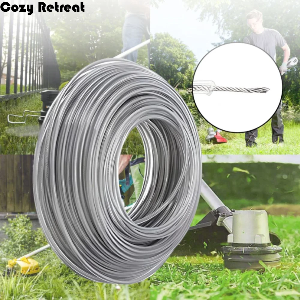 Stainless Steel Steel Wire Grass Trimmer Line Heavy Duty Rustproof Brushcutter Trimmer Rope Round 1-4mm Steel Weed Eater Line
Stainless Steel Steel Wire Grass Trimmer Line Heavy Duty Rustproof Brushcutter Trimmer Rope Round 1-4mm Steel Weed Eater Line