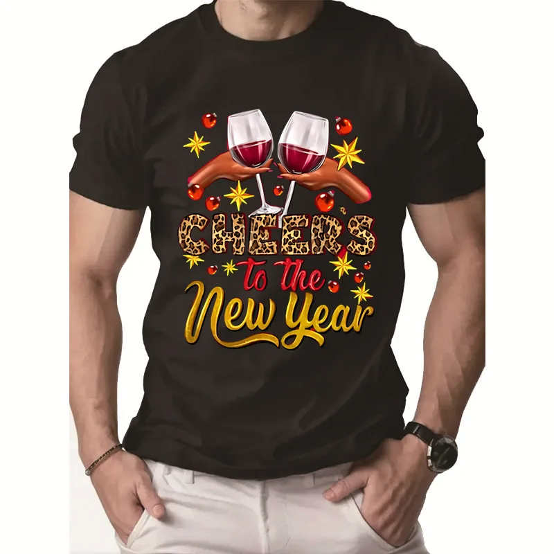 2026 Cheers To The New Year Printed Short Sleeve T-shirt Funny Tees Trend Cool Men Clothes Street Hip Hop Tops Daily Casual Tops
2026 Cheers To The New Year Printed Short Sleeve T-shirt Funny Tees Trend Cool Men Clothes Street Hip Hop Tops Daily Casual Tops