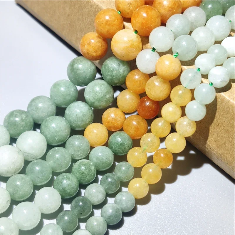 Natural Three-color Jade Beads Loose Beads Diy Hand Woven Ice Jade Beads Bracelet Necklace Rope Accessories Material
Natural Three-color Jade Beads Loose Beads Diy Hand Woven Ice Jade Beads Bracelet Necklace Rope Accessories Material