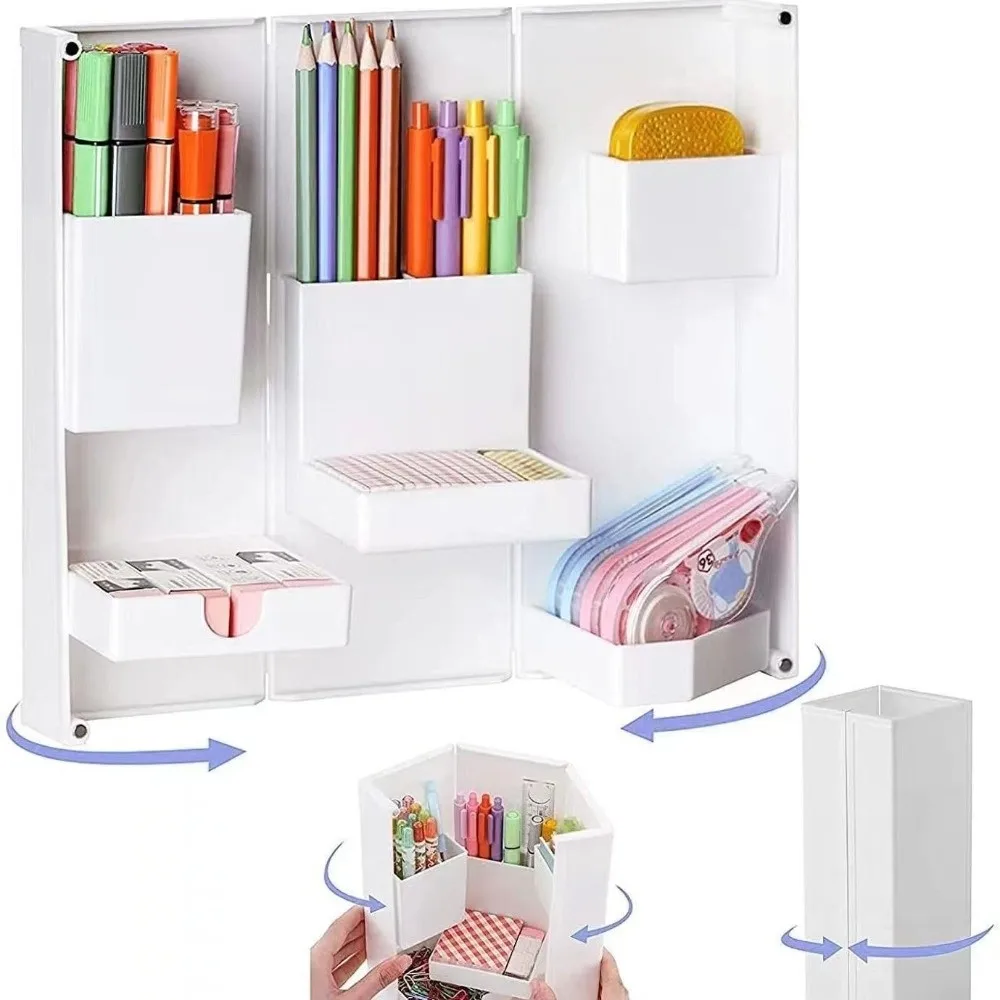 Detachable Compartment Foldable Pen Holder Magnetic ABS Standing Stationery Box Multi-grid Space Saving Cosmetics Storage Box
Detachable Compartment Foldable Pen Holder Magnetic ABS Standing Stationery Box Multi-grid Space Saving Cosmetics Storage Box