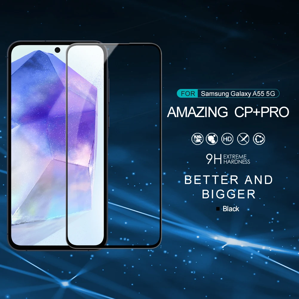 Nillkin For Samsung Galaxy A55 5G CP+ Pro 2.5D Arc Edge Tempered Glass Screen Protector 9H Hard Ultra-Thin Glass Film
Nillkin For Samsung Galaxy A55 5G CP+ Pro 2.5D Arc Edge Tempered Glass Screen Protector 9H Hard Ultra-Thin Glass Film