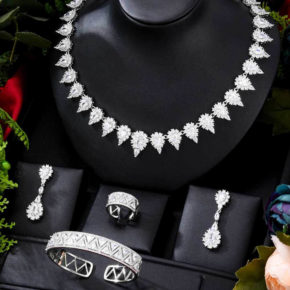 Missvikki New Luxury Gorgeous Shiny Long Necklace Earrings Ring For Women Bridal Wedding Cubic Zirconia Costume Jewelry Sets
Missvikki New Luxury Gorgeous Shiny Long Necklace Earrings Ring For Women Bridal Wedding Cubic Zirconia Costume Jewelry Sets