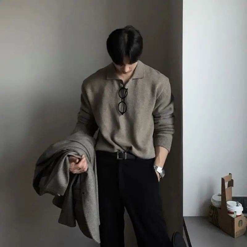 2023 New Autumn Lapel Pullover Sweaters for Men High Quality Warm Winter Stand Collar Cotton Knitted Solid Sweater Men D83
2023 New Autumn Lapel Pullover Sweaters for Men High Quality Warm Winter Stand Collar Cotton Knitted Solid Sweater Men D83