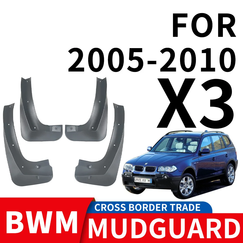 For 2005-2010 BMW X3 tire mudguard,Fender Mudflaps Front Rear Flares Splash Guards Cover
For 2005-2010 BMW X3 tire mudguard,Fender Mudflaps Front Rear Flares Splash Guards Cover