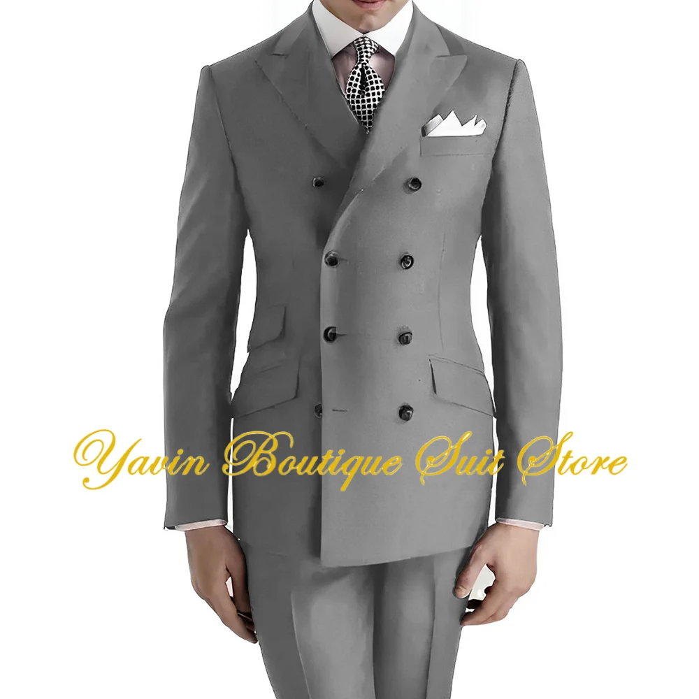 Business Men Suit 2-Piece Double-breasted Jacket Pants Set Wedding Man Tuxedo Outfits Formal Slim Fit Blazer Set
Business Men Suit 2-Piece Double-breasted Jacket Pants Set Wedding Man Tuxedo Outfits Formal Slim Fit Blazer Set