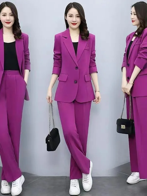 Spring 2026 plus Size Suit Set Loose Wide Leg Pants Two Piece Set Korean Sle Commute Casual High Waist Polyester Fiber
Spring 2026 plus Size Suit Set Loose Wide Leg Pants Two Piece Set Korean Sle Commute Casual High Waist Polyester Fiber