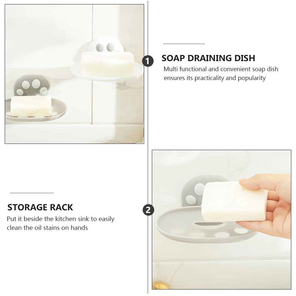 2 pcs Bathroom Soap Dish Draining Double Layer Creative Shower Box Plastic Holder Punch Free Storage Rack Home Supplies
2 pcs Bathroom Soap Dish Draining Double Layer Creative Shower Box Plastic Holder Punch Free Storage Rack Home Supplies