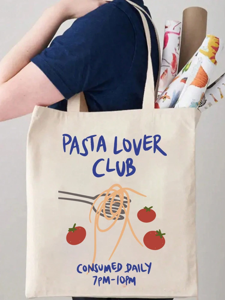 Pasta Lover Club Artistic Print Canvas Tote Bag Reusable shoulder Multipurpose Durable Green Living
Pasta Lover Club Artistic Print Canvas Tote Bag Reusable shoulder Multipurpose Durable Green Living