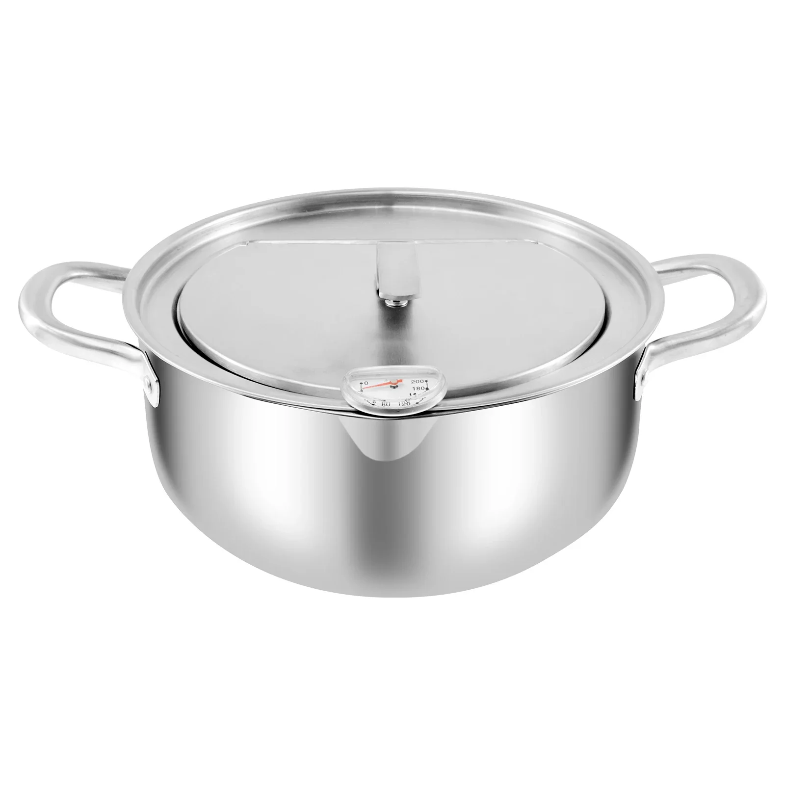 Deep Fryer with Thermometer and Oil Drip Drainer Rack Stainless Steel Frying Pot Multifunctional Japanese Style Deep Fryer Pot
Deep Fryer with Thermometer and Oil Drip Drainer Rack Stainless Steel Frying Pot Multifunctional Japanese Style Deep Fryer Pot