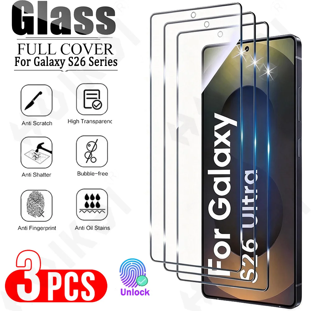 3 Pcs Tempered Glass For Samsung Galaxy S26 Ultra Plus Full Cover Screen Protector
3 Pcs Tempered Glass For Samsung Galaxy S26 Ultra Plus Full Cover Screen Protector