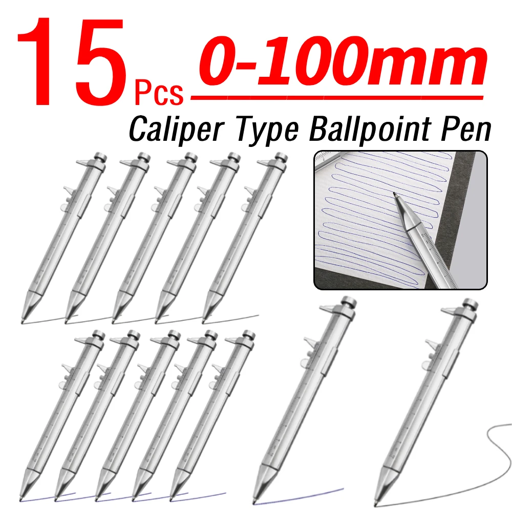 15 Pcs 2 In 1 Vernier Caliper Pen 0-100mm Multifunction Vernier Plastic Stationery Vernier Caliper Woodworking Measuring Tool
15 Pcs 2 In 1 Vernier Caliper Pen 0-100mm Multifunction Vernier Plastic Stationery Vernier Caliper Woodworking Measuring Tool