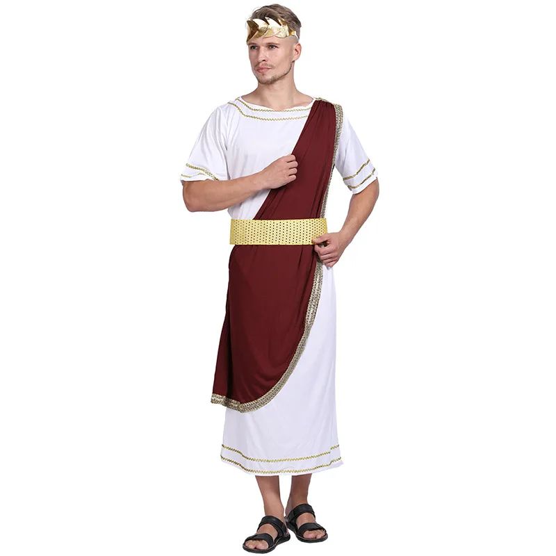 Halloween Julius Caesar Costume Set – Adults White Toga + Gold Laurel Wreath & Red Sash, Roman Emperor Cosplay for Party
Halloween Julius Caesar Costume Set – Adults White Toga + Gold Laurel Wreath & Red Sash, Roman Emperor Cosplay for Party