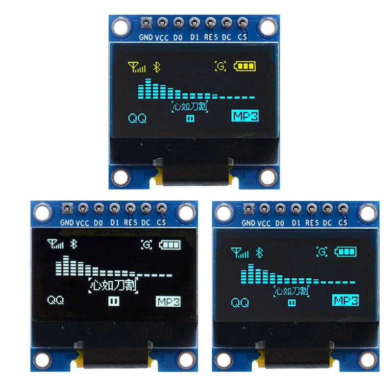 1~100Pcs 0.96 inch 7-Pin OLED Display Screen OLED Module Compatible With SPI/IIC Blue/White/Yellow Blue Dual Colors
1~100Pcs 0.96 inch 7-Pin OLED Display Screen OLED Module Compatible With SPI/IIC Blue/White/Yellow Blue Dual Colors