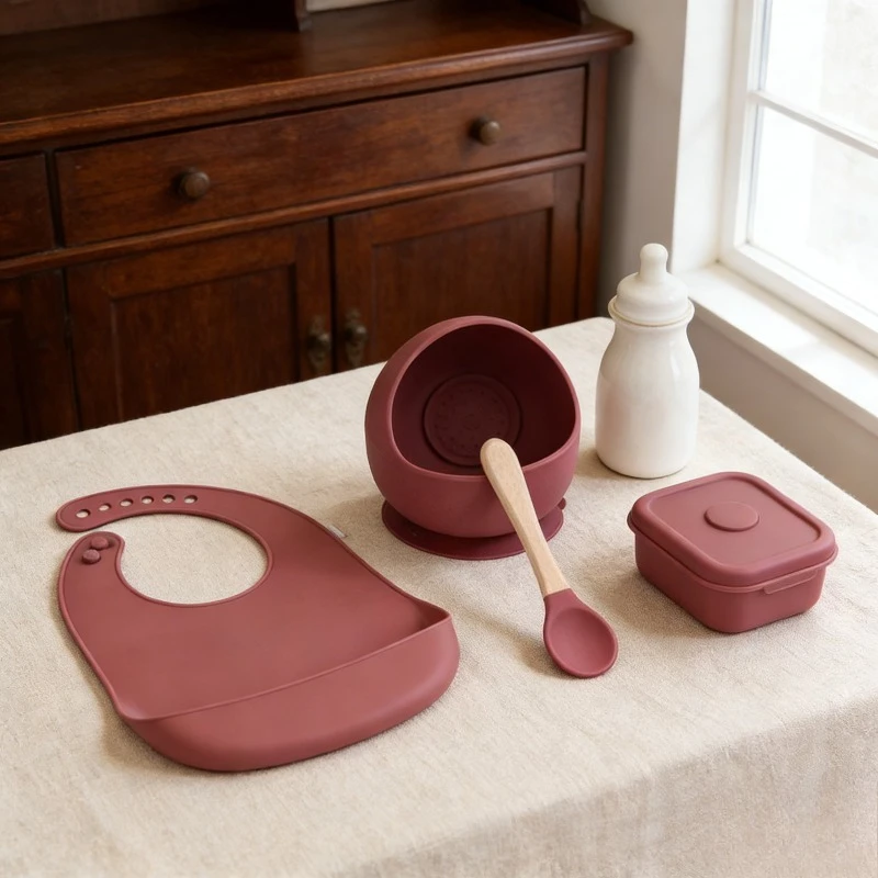 Baby Silicone Bib Baby Saliva Pocket Children's Tableware Feeding Set
Baby Silicone Bib Baby Saliva Pocket Children's Tableware Feeding Set