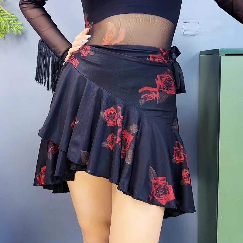 New Latin Dance Skirt for Adult Women Flower One-piece Double-sided Fringed Skirt National Standards Modern Style Costume
New Latin Dance Skirt for Adult Women Flower One-piece Double-sided Fringed Skirt National Standards Modern Style Costume