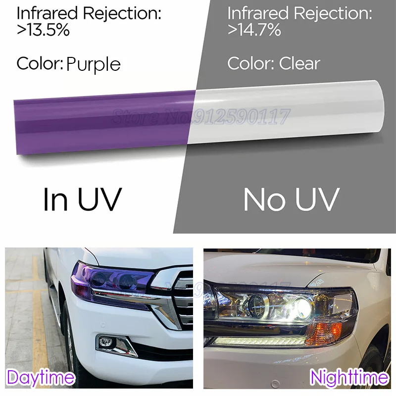 TPU Photochromism Lamp Film for Car Headlight Taillight Fog Lights Light Control UV Decals Sticker Transparent to Black/Purple
TPU Photochromism Lamp Film for Car Headlight Taillight Fog Lights Light Control UV Decals Sticker Transparent to Black/Purple