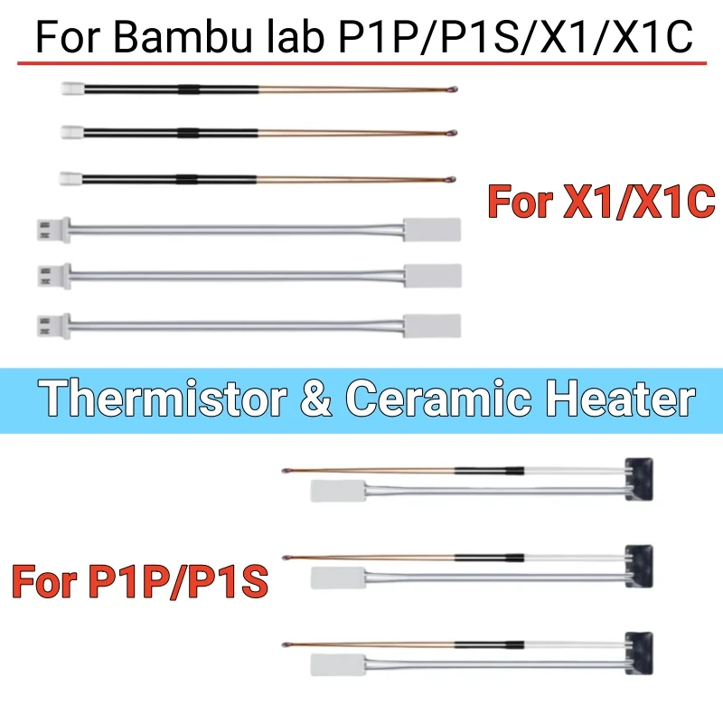 Нагревательная трубка 24 В 65 Вт для термистора Bambu Lab P1P P1S, нагреватель керамического картриджа для Bambulabs X1 X1-углеродный термистор
Нагревательная трубка 24 В 65 Вт для термистора Bambu Lab P1P P1S, нагреватель керамического картриджа для Bambulabs X1 X1-углеродный термистор