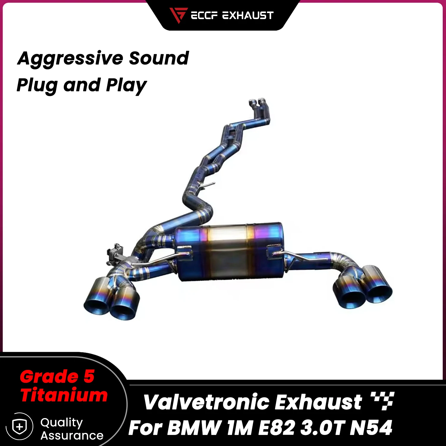 Sporty TItanium Valvetronic Catback Exhaust for BMW 1M E82 3.0T N54 Unleash True Exhaust Performance Easy Installation
Sporty TItanium Valvetronic Catback Exhaust for BMW 1M E82 3.0T N54 Unleash True Exhaust Performance Easy Installation